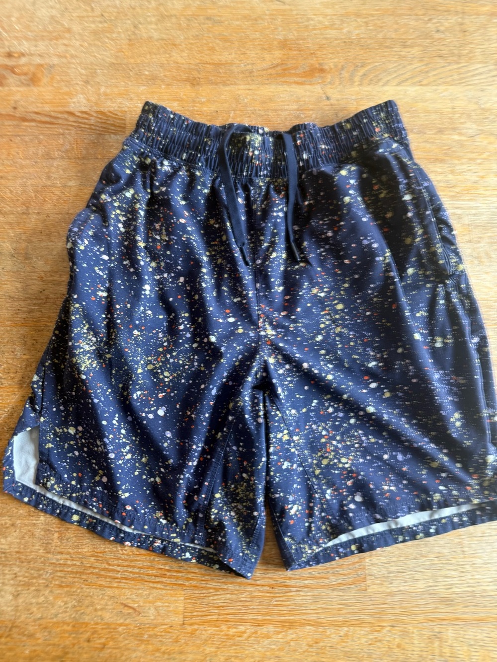 Navy Splatter Athletic Shorts